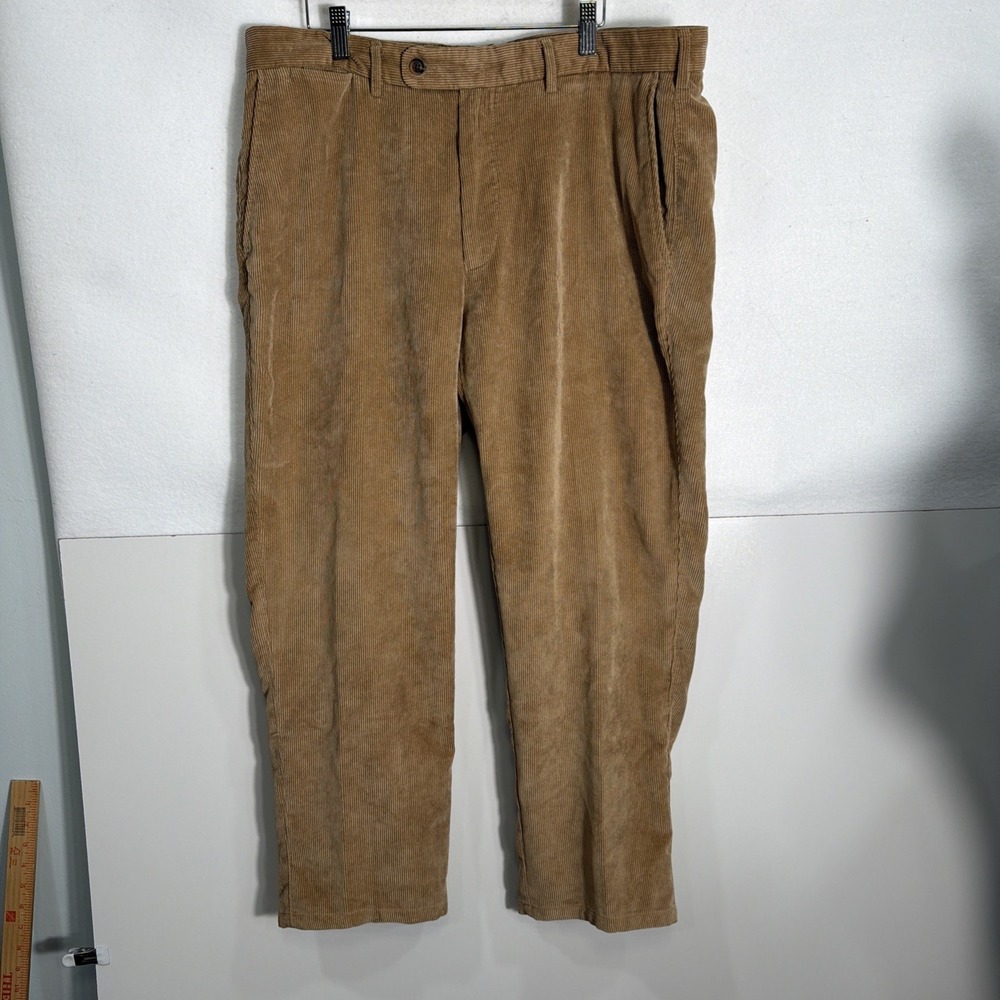 Peter Millar Nanoluxe Corduroy Pants Men's 38 Golf Light Brown